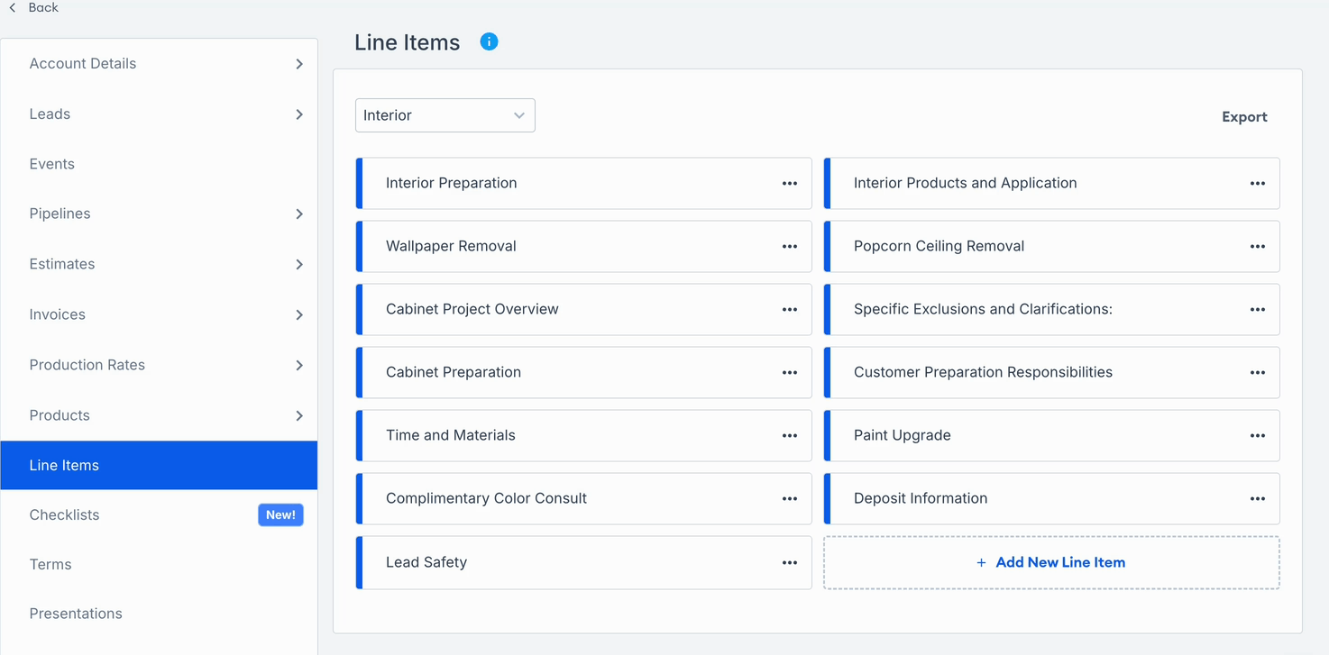 Animated screen recording showing drag and drop reordering of line items in settings