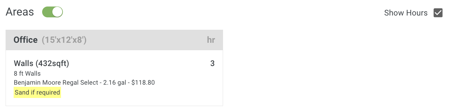 Screenshot showing how Crew Notes display on the work order for the team