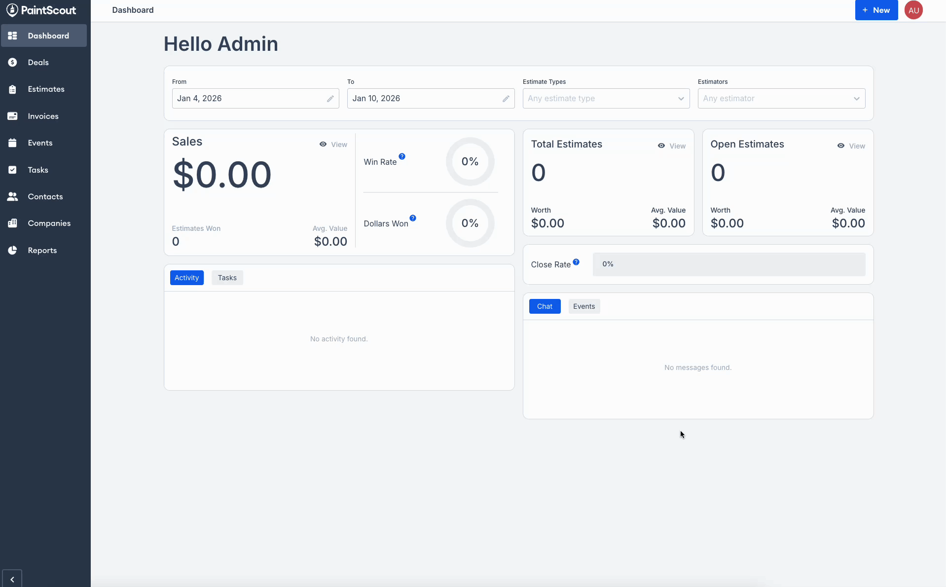 Screenshot showing the Email Templates section under Account Settings Communications